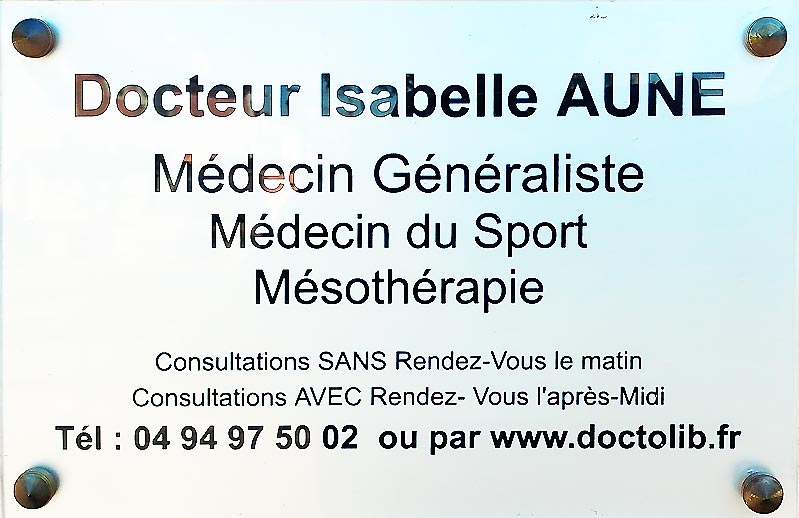 Docteur Isabelle AUNE à PORT-GRIMAUD