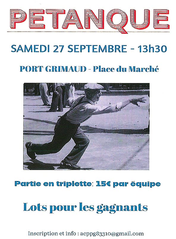 Pétanque à Port Grimaud