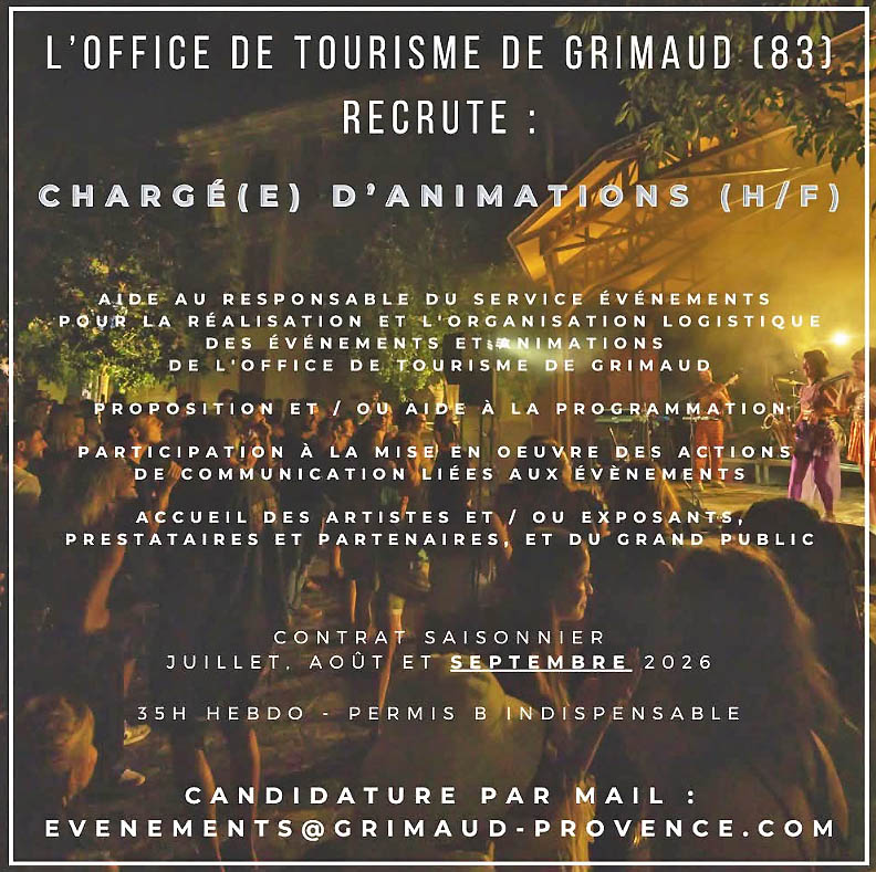 charg� d'animation Grimaud
