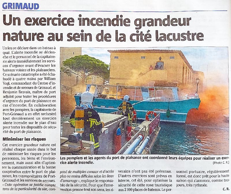 exercice incendies  Port Grimaud 2023