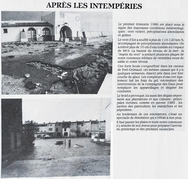 Intempries 1986  Port Grimaud