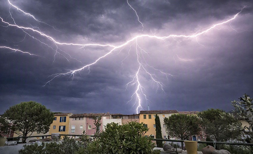 Orage sur Port Grimaud