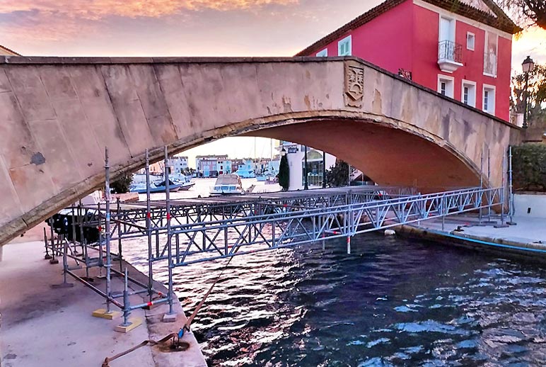 Restauration du pont de Port Grimaud