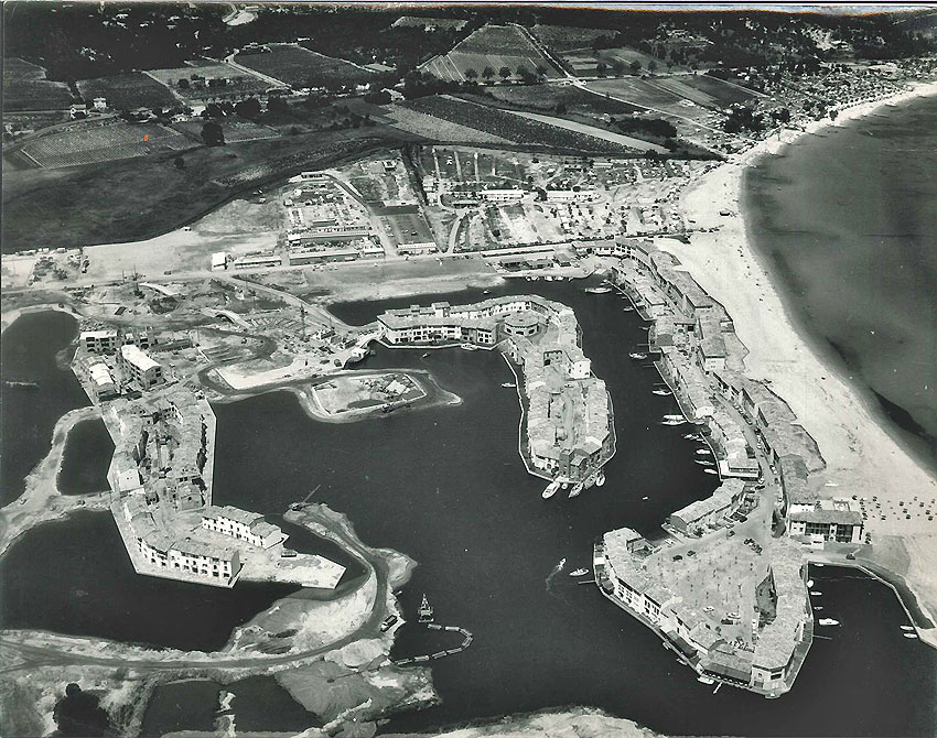 vue aerienne du chantier 1987